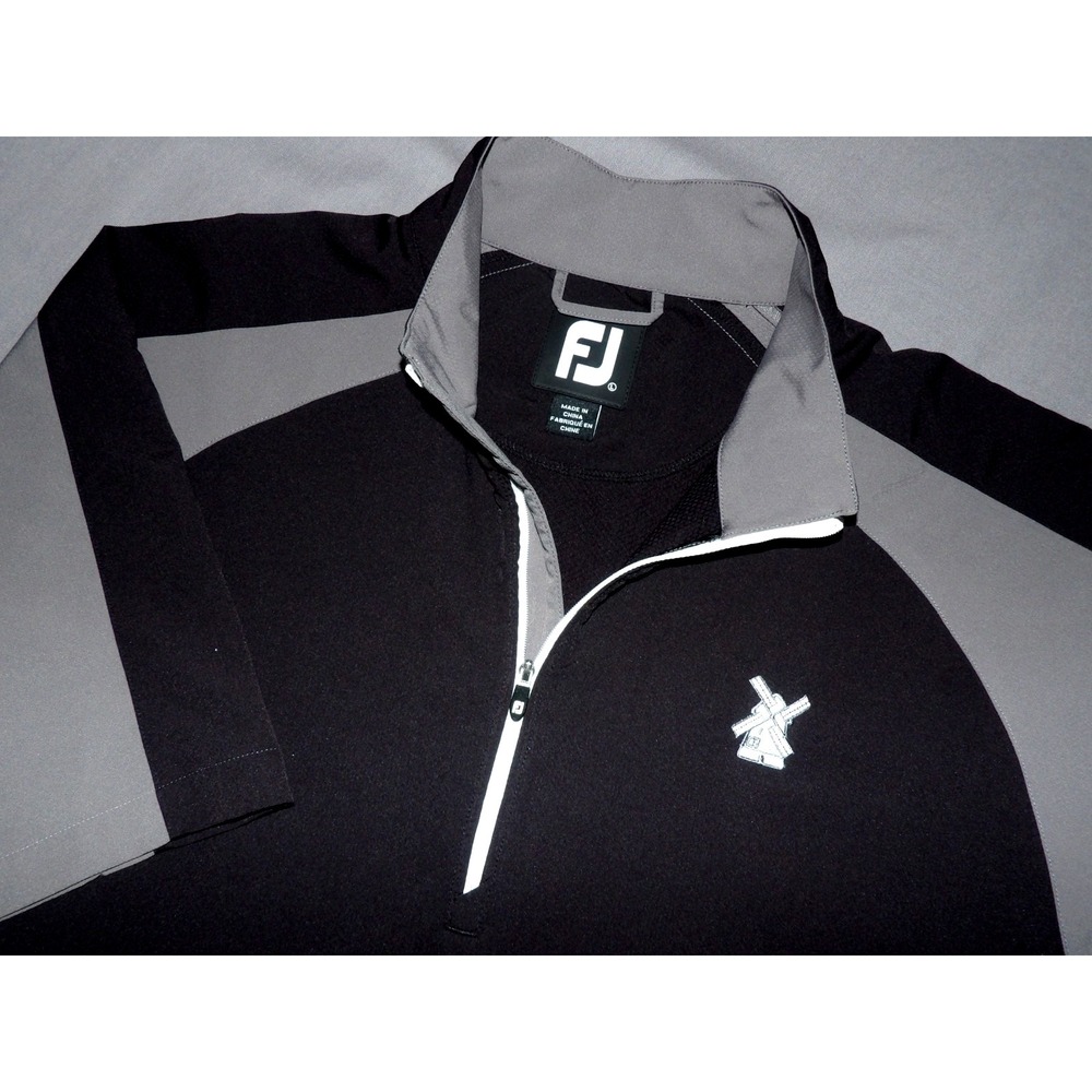 FootJoy Short Sleeved Black 1/2 Zip Performance Light Golf Jacket Men's‎ Large
